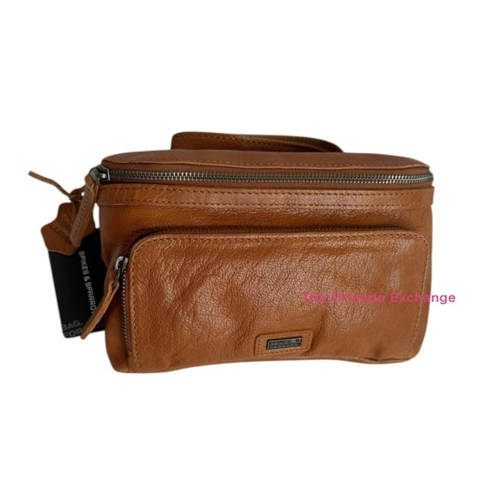 Spikes & Sparrow Tan Leather Waist Bag - Picture 2 of 10